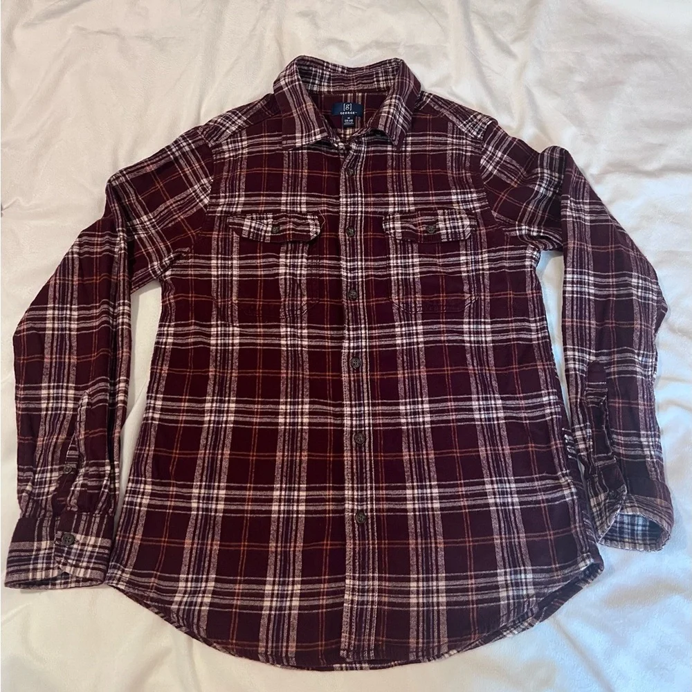 Lot -Casual Button Down Shirts - Blue, Red, Purple Plaid - Picture 2 of 16